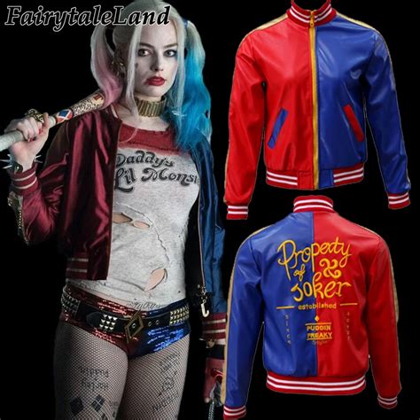 suicide squad harley quinn cosplay replica satin bomber jacket|Harley Quinn Cosplay Outfit Ideas For Suicide Squad Costumes.